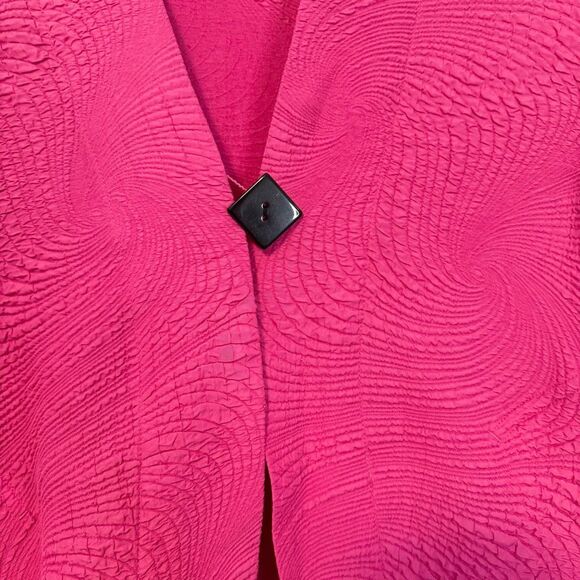 Ali Miles Pink Crinkle Blazer Jacket Size Petite Small - Picture 2 of 9